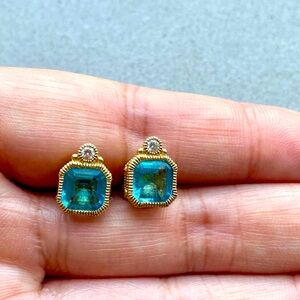 Judith Ripka Gold Topaz Earrings